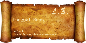 Lengyel Bene névjegykártya