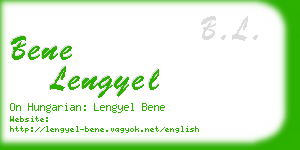 bene lengyel business card